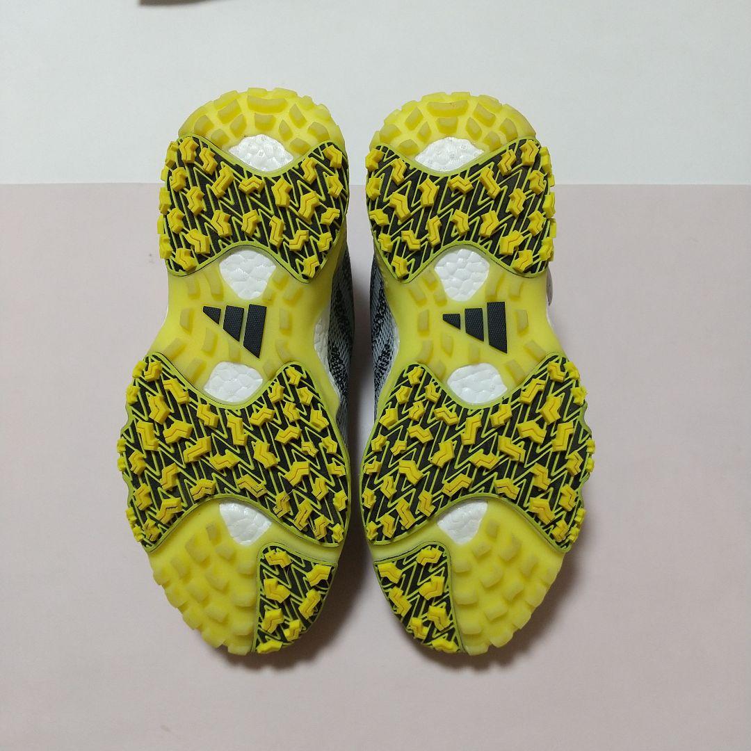 adidas BOOST ゴルフシューズ グレー/イエロー