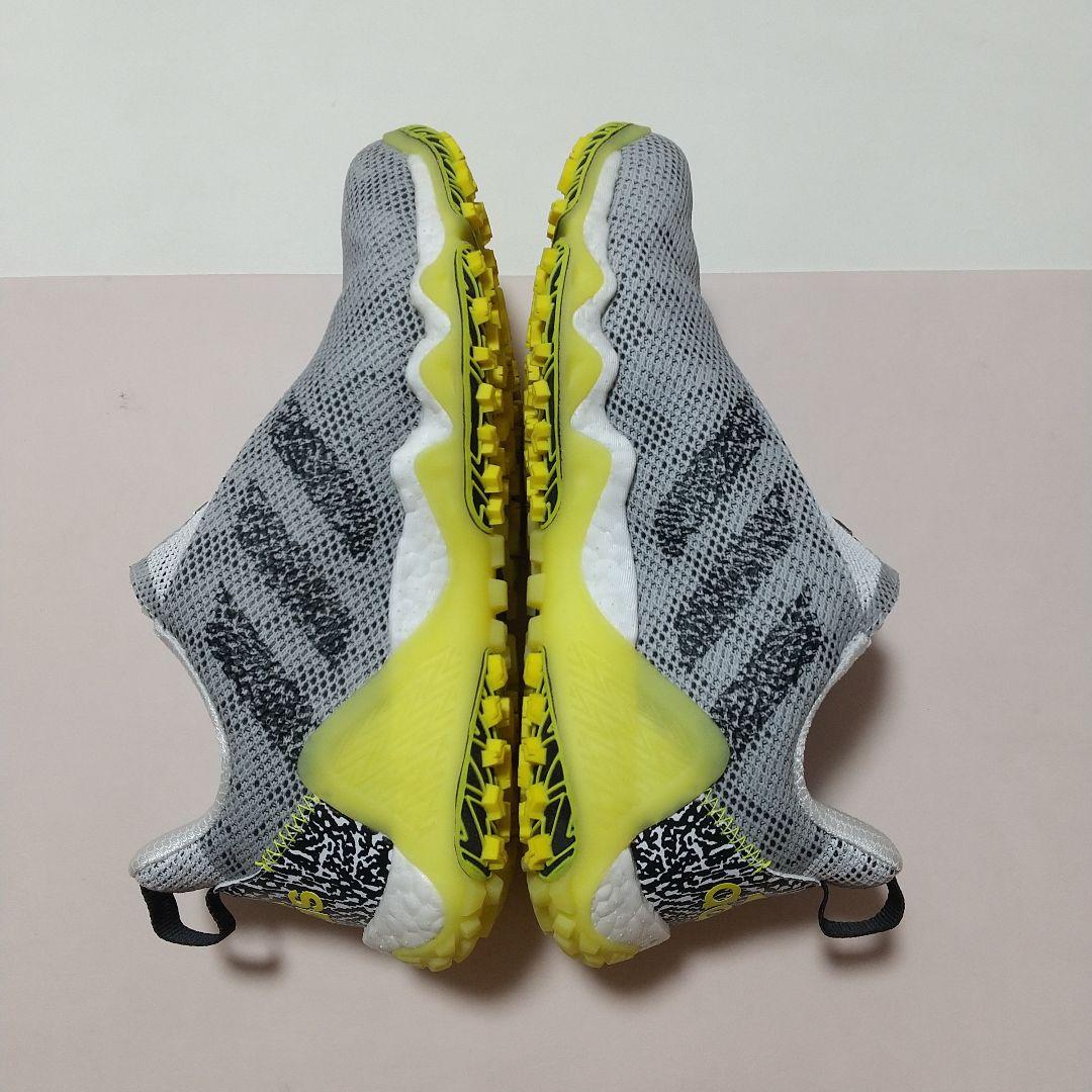 adidas BOOST ゴルフシューズ グレー/イエロー