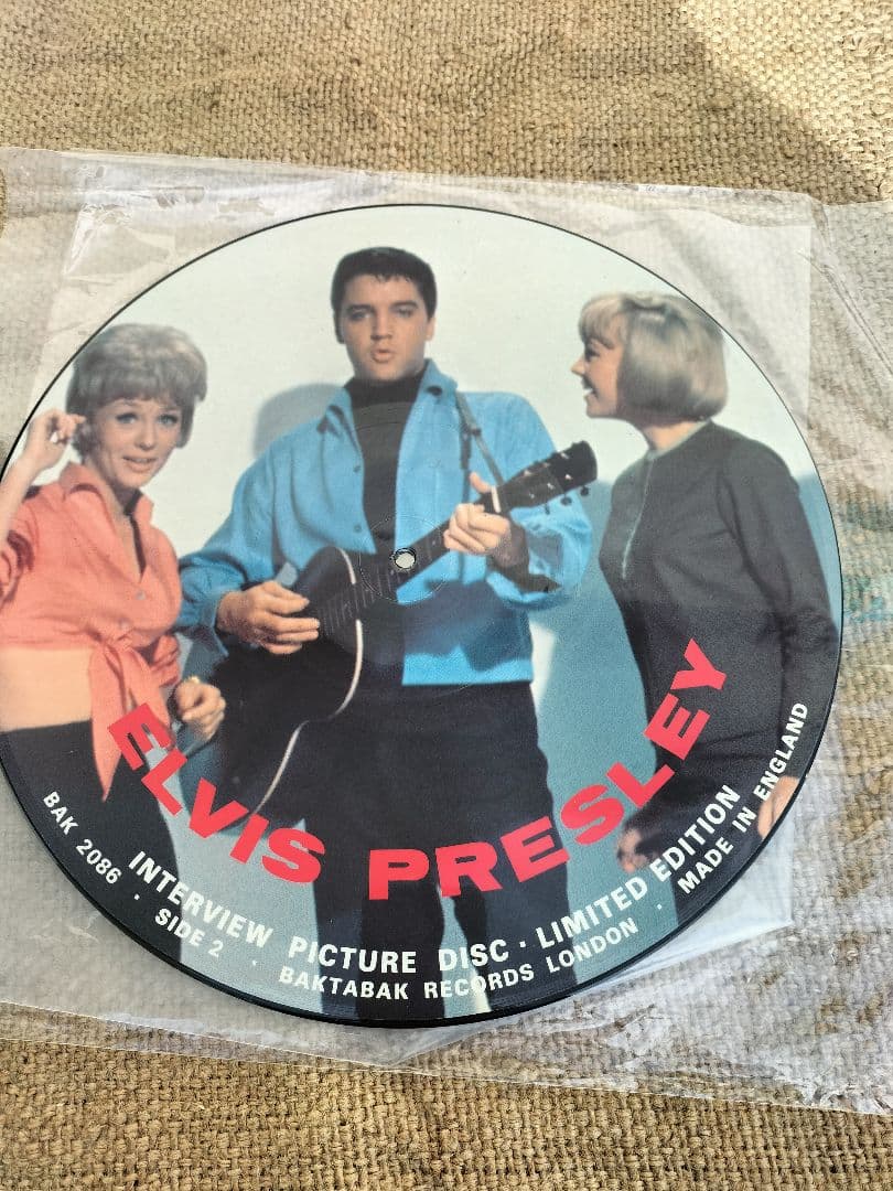 エルビス　プレスリー ピクチャーディスク レコード　LP 記念切手