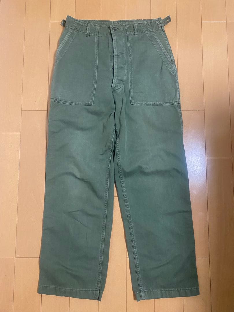 1960s アメリカ軍 コットンサテン ベイカーパンツ サイドアジャスター