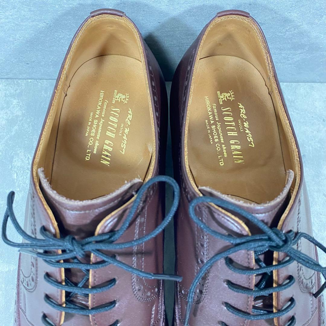 【極美品】スコッチグレイン ウィングチップ NL3137 25.5