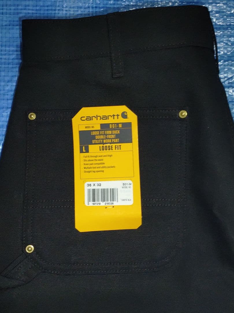 新品 USA製 Carhartt ダブルニー w36×L32 ダック カーハート