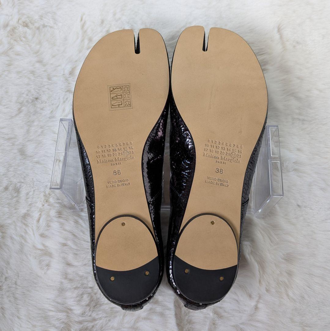 【人気モデル】 メゾンマルジェラ タビ バレエシューズ ブラック サイズ38