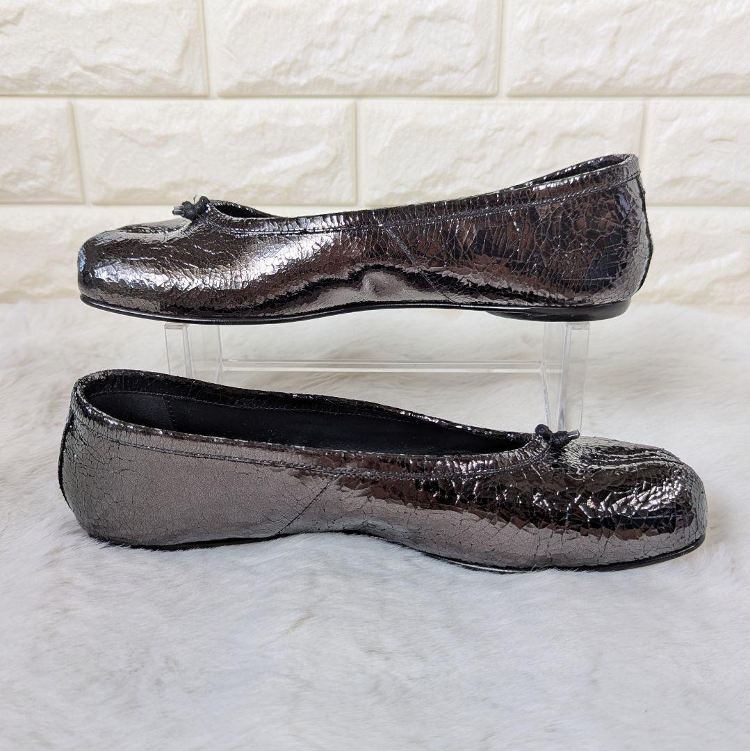 【人気モデル】 メゾンマルジェラ タビ バレエシューズ ブラック サイズ38