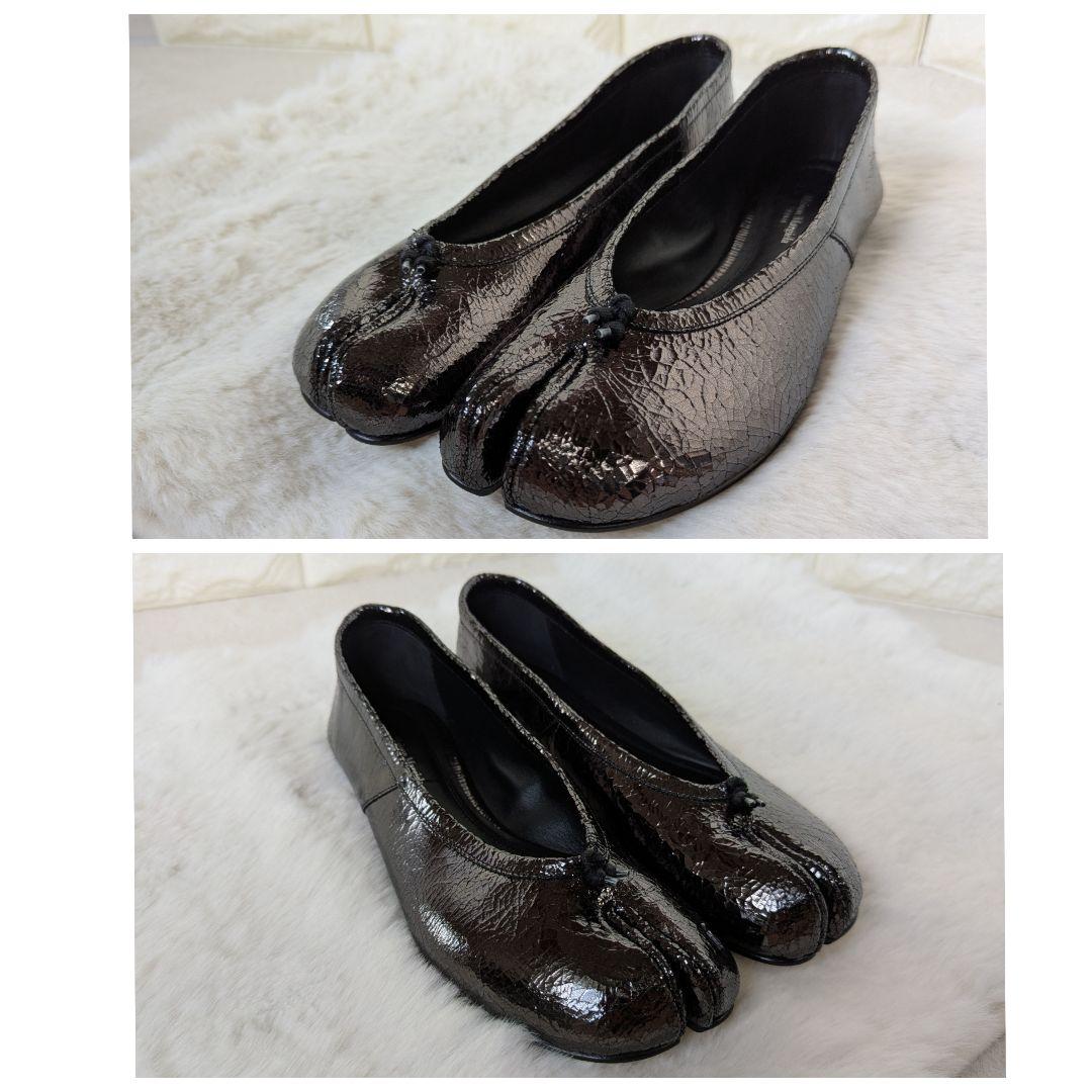 【人気モデル】 メゾンマルジェラ タビ バレエシューズ ブラック サイズ38