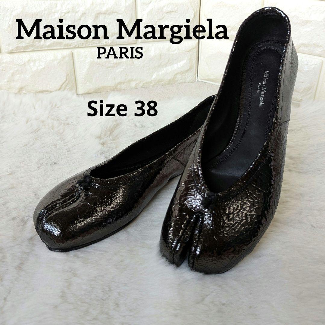 【人気モデル】 メゾンマルジェラ タビ バレエシューズ ブラック サイズ38