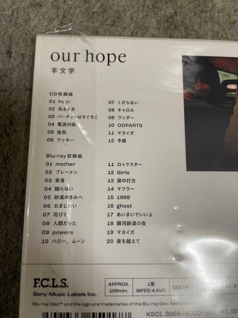 羊文学 our hope 初回限定CD+Blu-ray