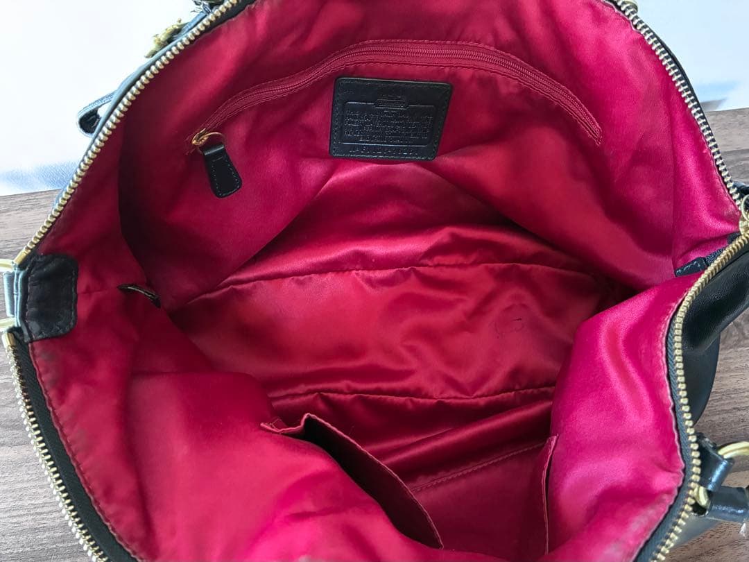 コーチ マディソン ラージ ソフィア サッチェル 15960 ブラックレザー