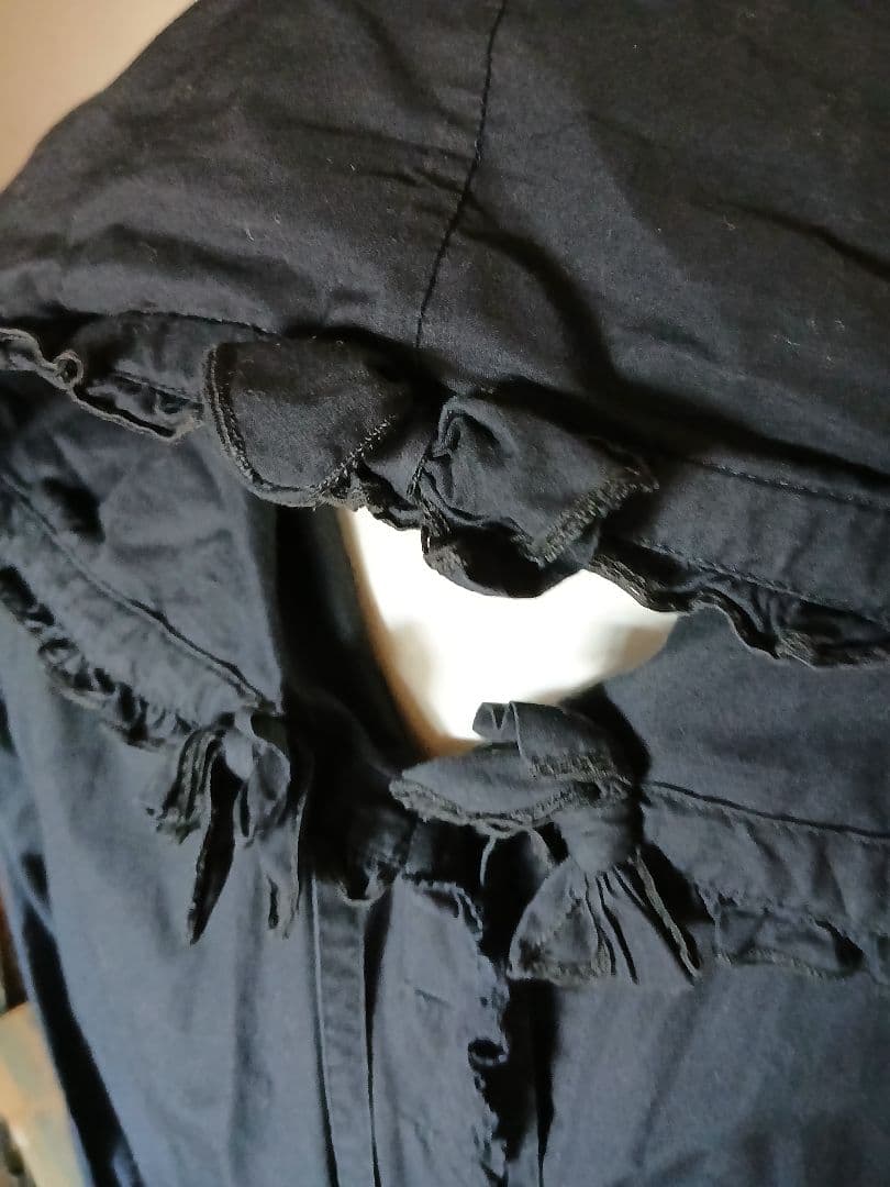 専用です。ピンクハウスフード付きブラック長袖ロングシャツ