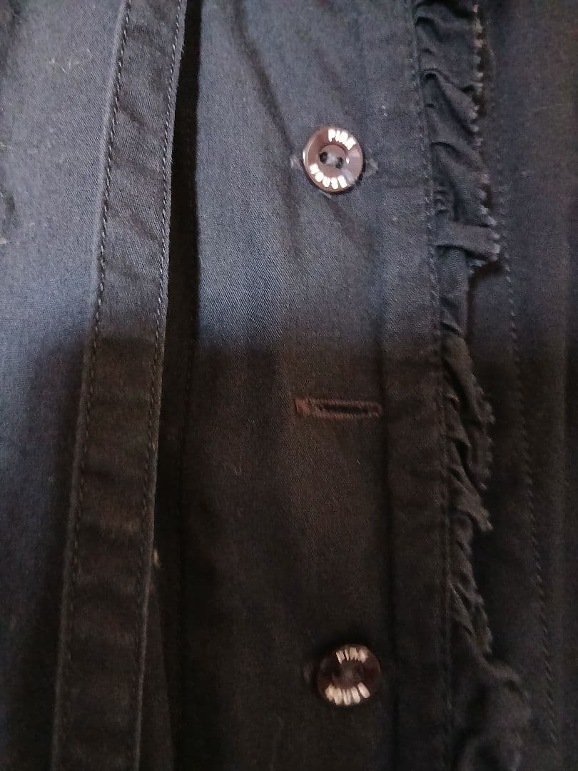 専用です。ピンクハウスフード付きブラック長袖ロングシャツ