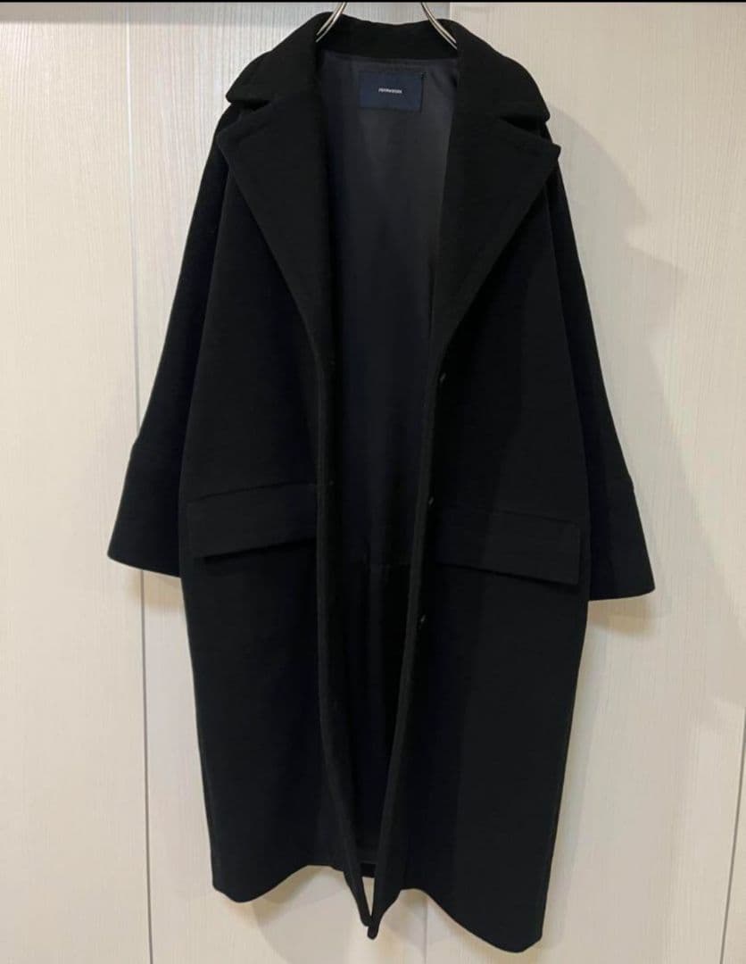 FRAMeWORKブラック チェスターコート バルーンスリーブ