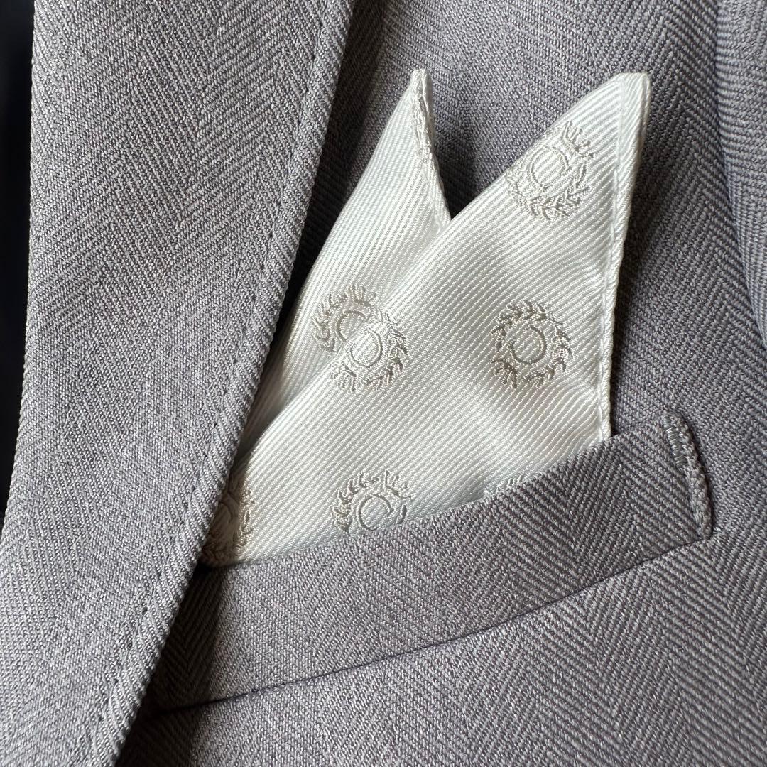 【美品】ショパン　キッズスーツ、シャツネクタイ　薄グレー　110