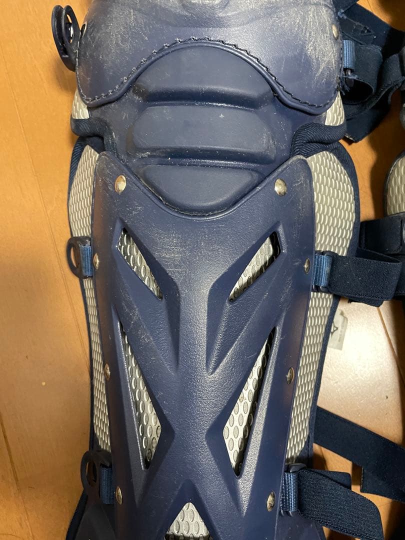 ミズノ プロキャッチャー防具一式軟式用ネイビー/ホワイト バッグ付き