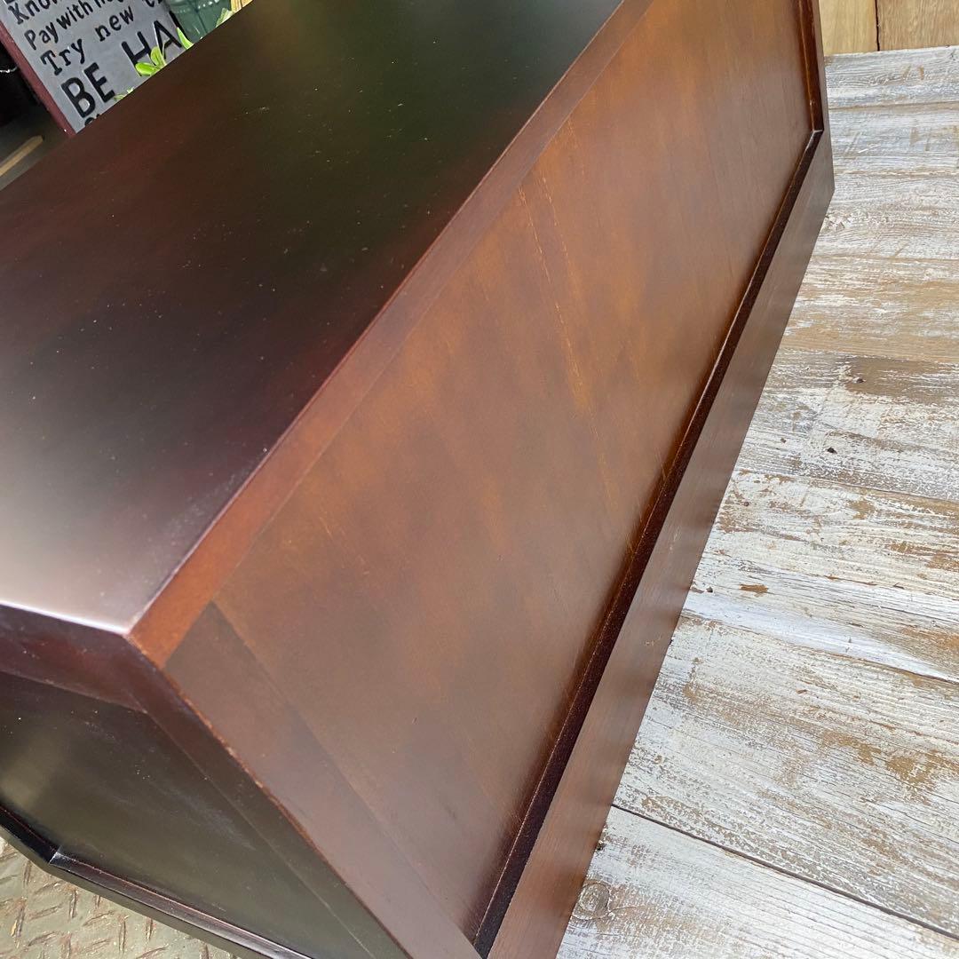 訳あり品！【120】民芸家具和引き出しタンスチェスト横長木製桐材無垢収納家具