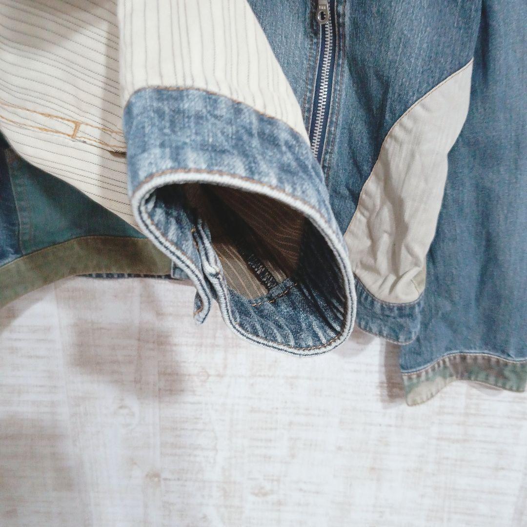 【株式会社アルベロベロ】ジャケット　デニム　日本製　綿100%　Gジャン　総柄