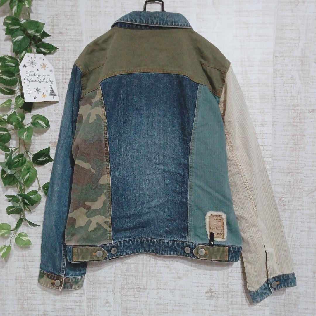 【株式会社アルベロベロ】ジャケット　デニム　日本製　綿100%　Gジャン　総柄