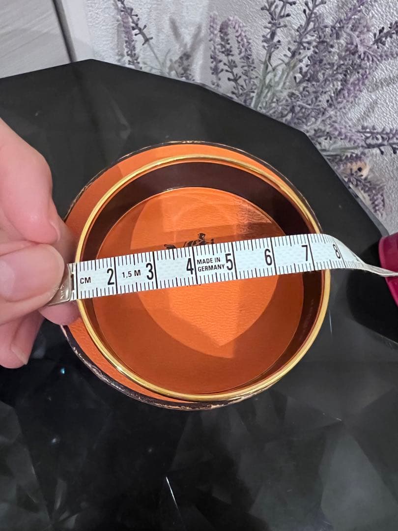 エルメス　エマイユバングル　レッドゴールド