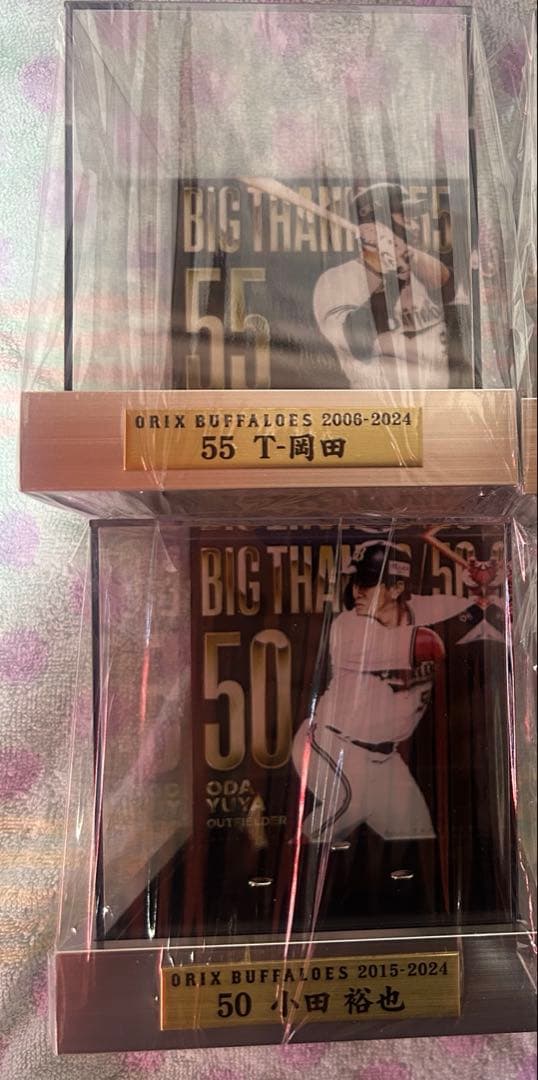オリックスバファローズ 選手引退記念 直筆サインボール　T岡田選手、小田選手