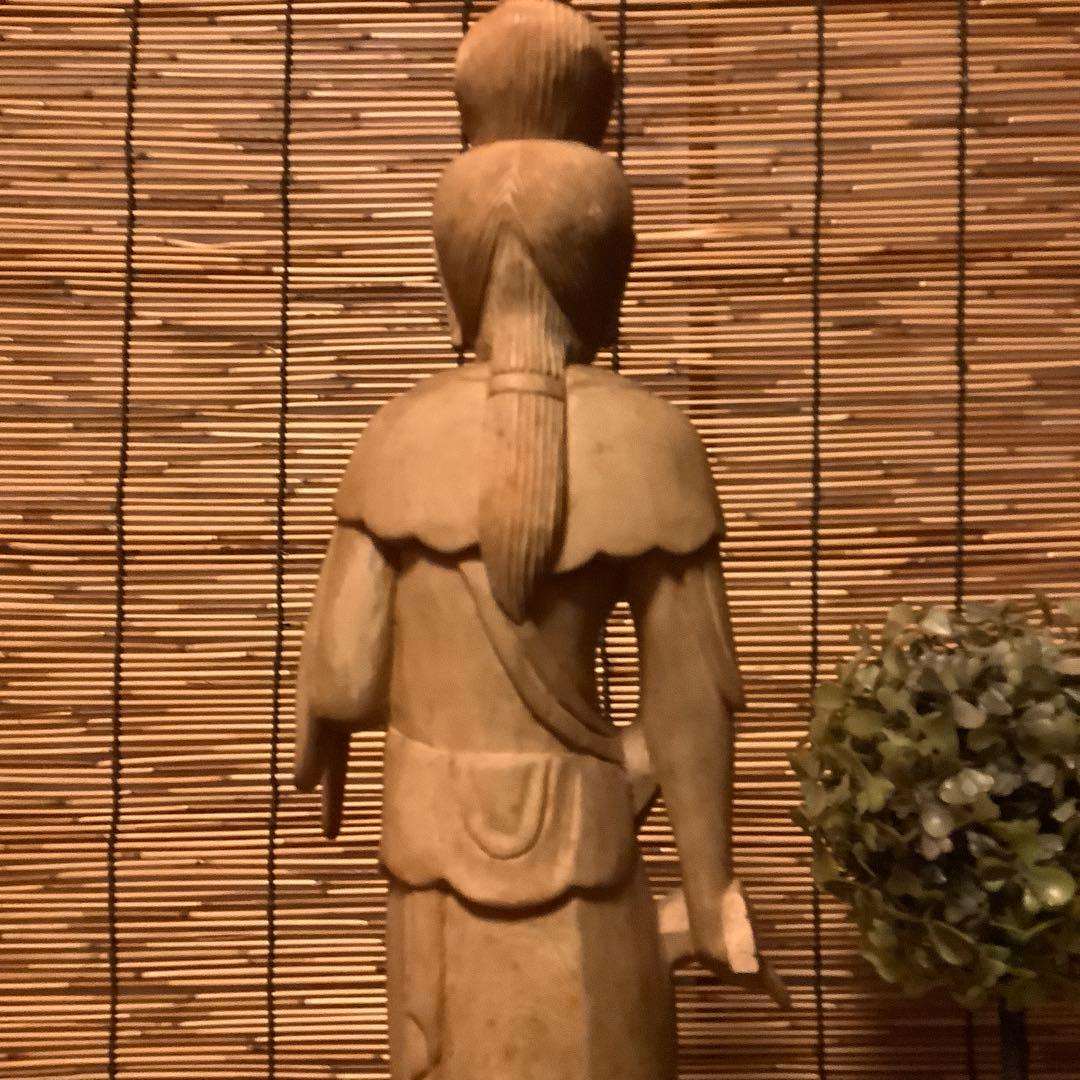 大正期「聖観世音菩薩立像」仏教三大信仰・観音経・般若心経・寺院祀り・檜木