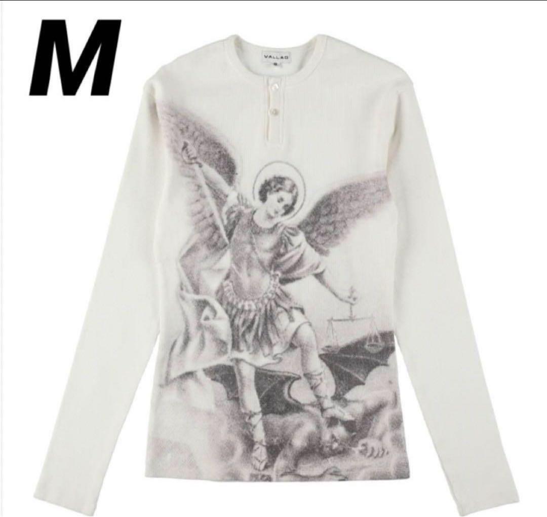 Vallad V.HENRY NECK L/S サーマル WHITE io着用