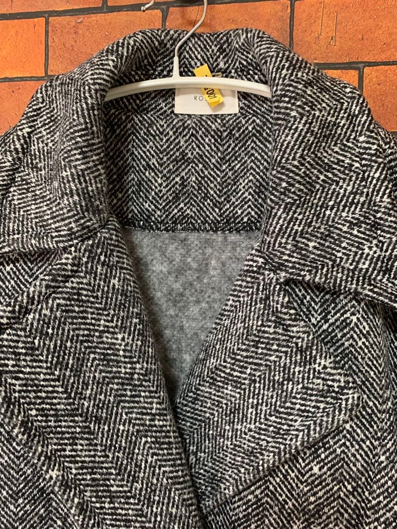 【お値下げ】♡ROSIEE ロージー♡軽量裏起毛ヘリンボーン　コクーンコート