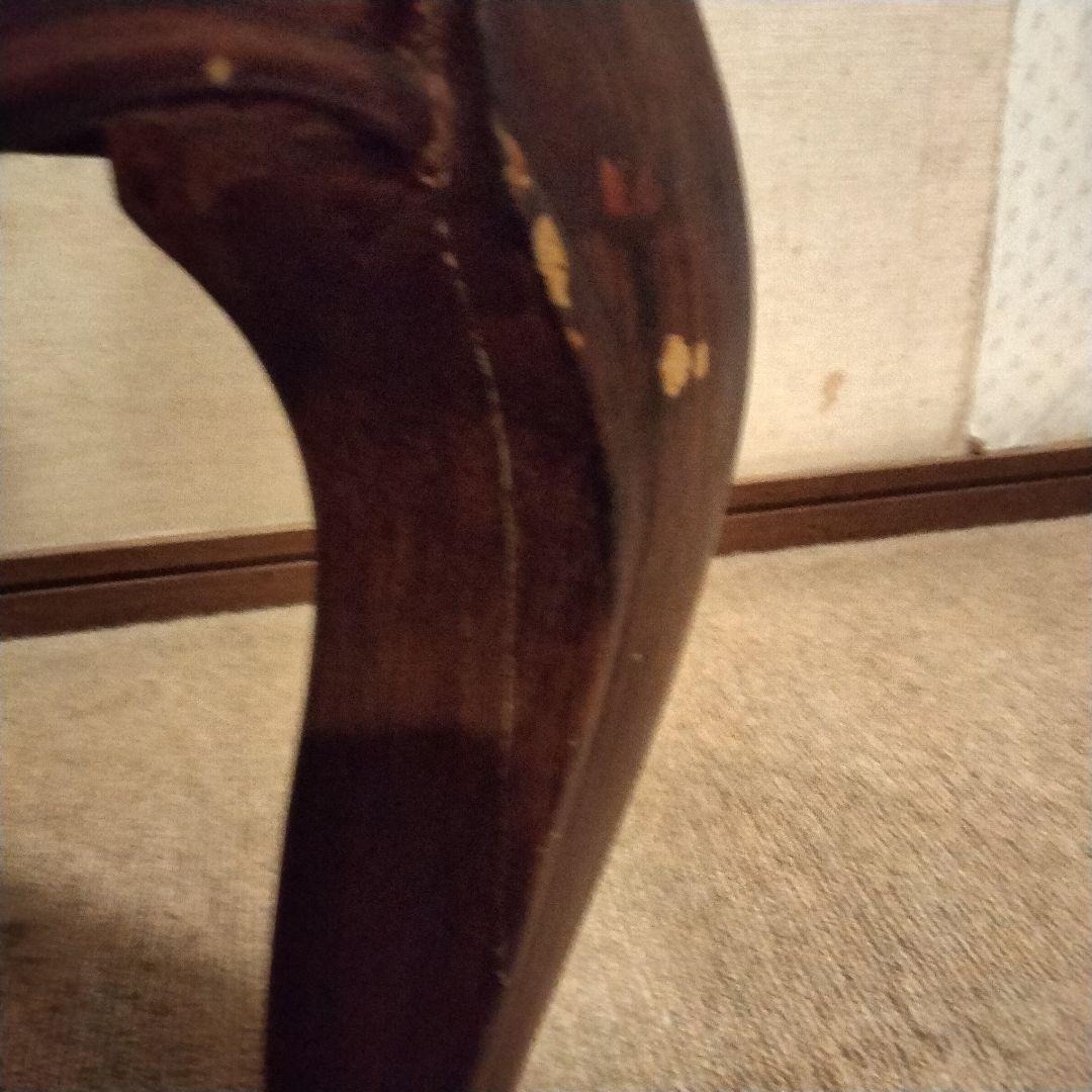 ヨーロッパアンティーク花柄ペイントの木製サイドテーブルチェスト