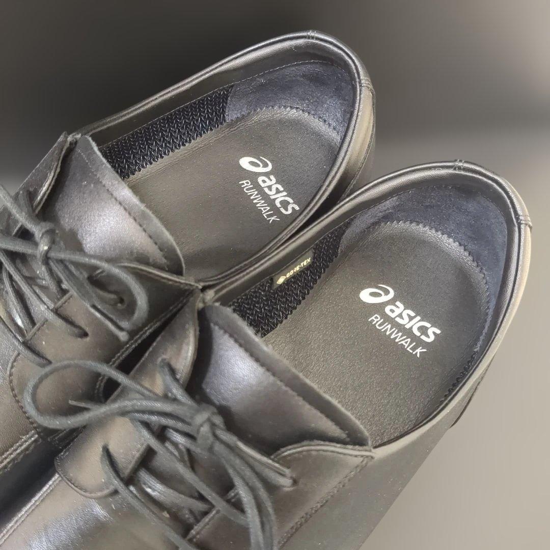 アシックス　ランウォーク　Uチップ　ゴアテックス　ビジネスシューズ　革靴