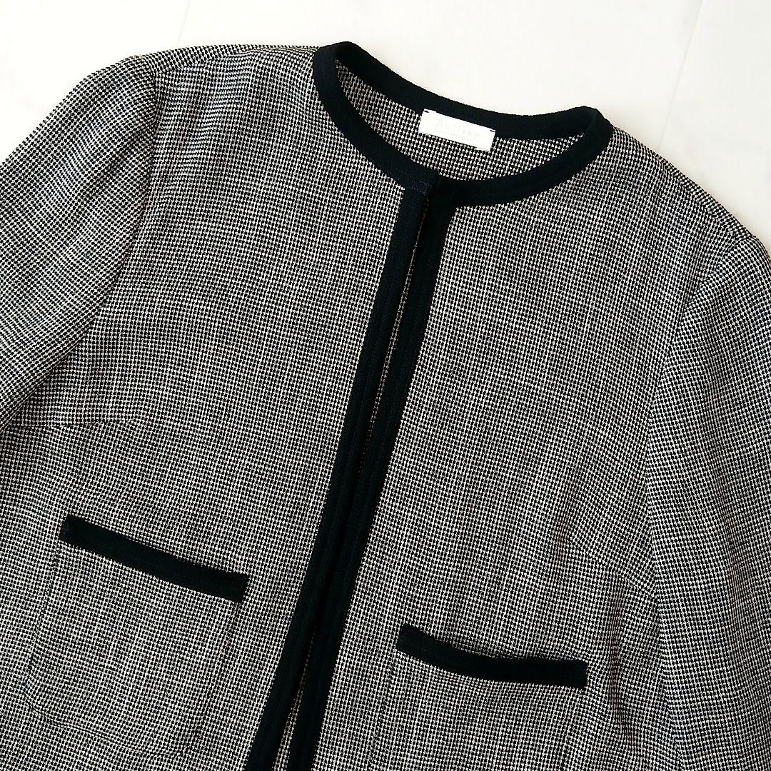 美品 ボールジィ トゥモローランド カラミ ノーカラージャケット 36 ブラック