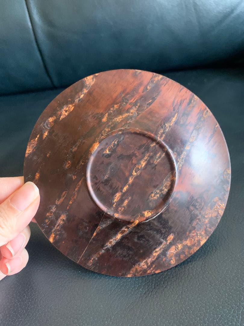 桜皮細工　茶道具　茶櫃　角形　茶托　菓子皿　お盆　皿　器　伝統工芸　漆器　螺鈿