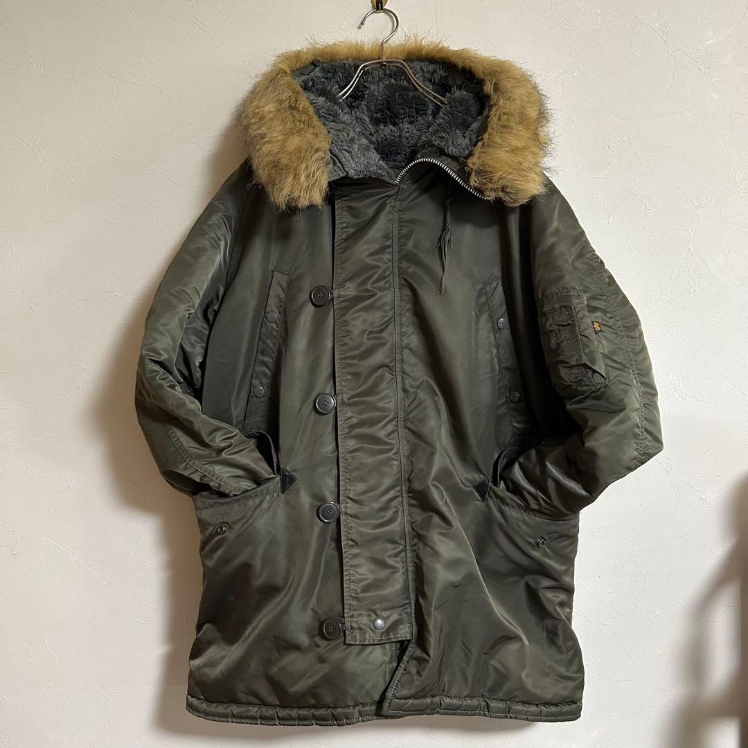 ALPHA アルファ N-3B フライトジャケット カーキ▪XLサイズ