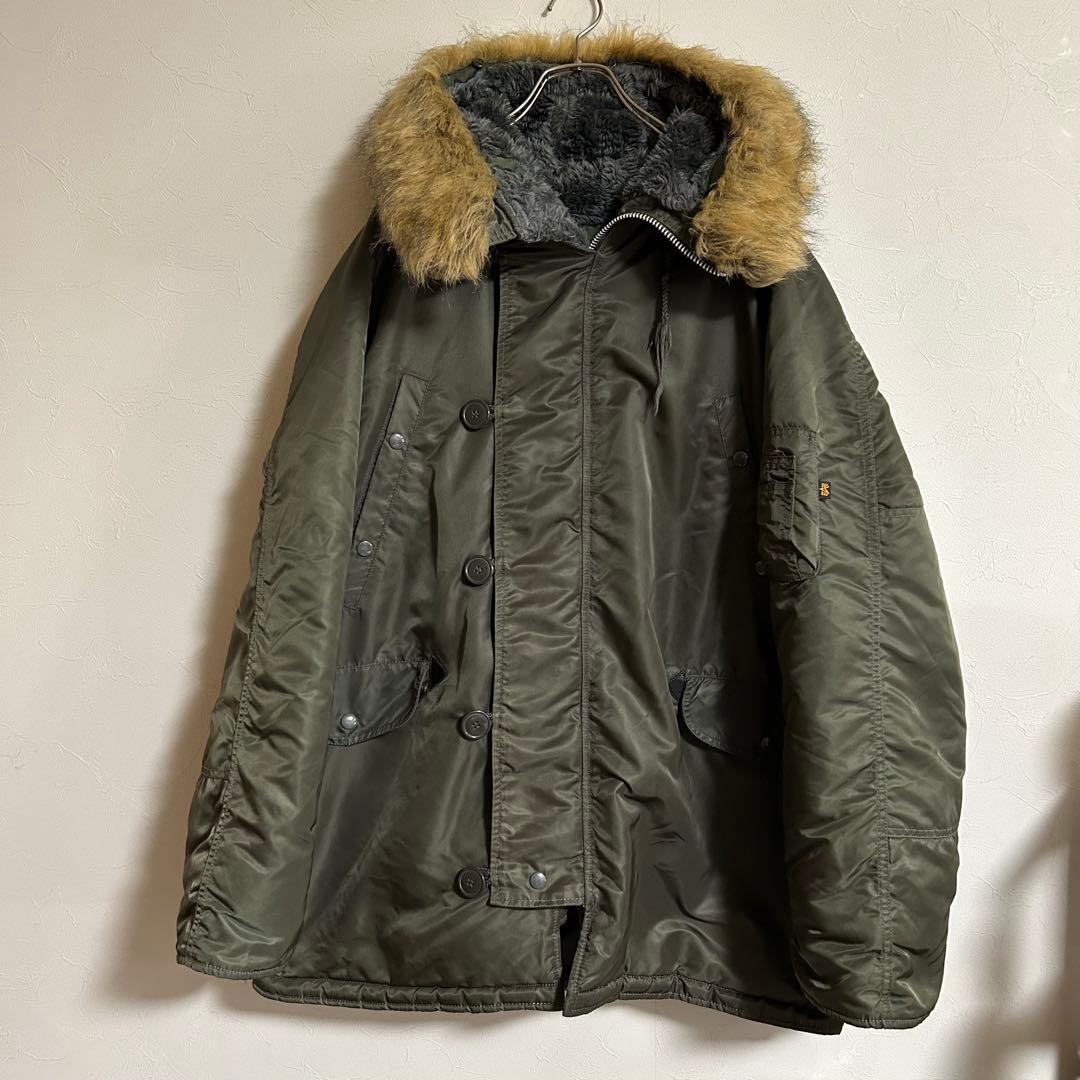 ALPHA アルファ N-3B フライトジャケット カーキ▪XLサイズ