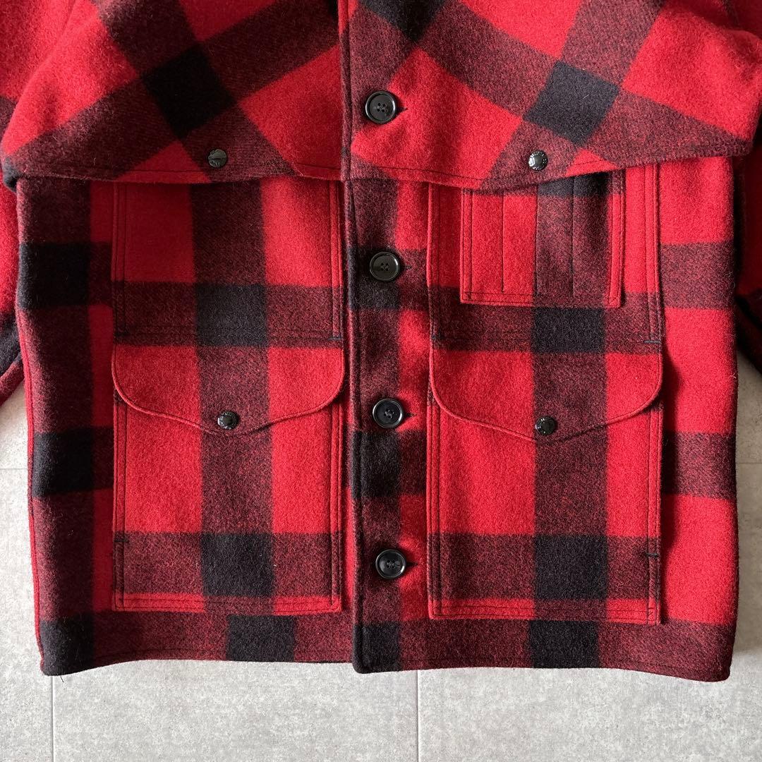 極美品✨️フィルソン マッキーノウールクルーザージャケット 42 赤黒 USA製