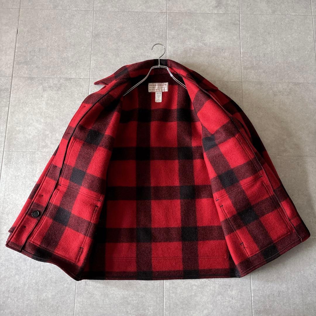 極美品✨️フィルソン マッキーノウールクルーザージャケット 42 赤黒 USA製