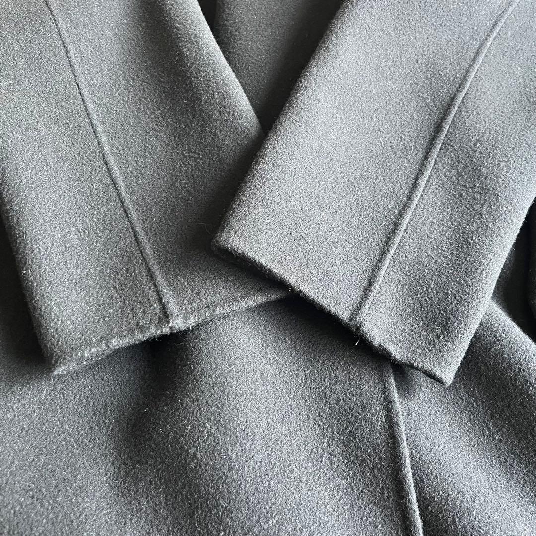 N.O.R.C ノーク ウールメルトンリバーコート ダブルフェイス ベルテッド