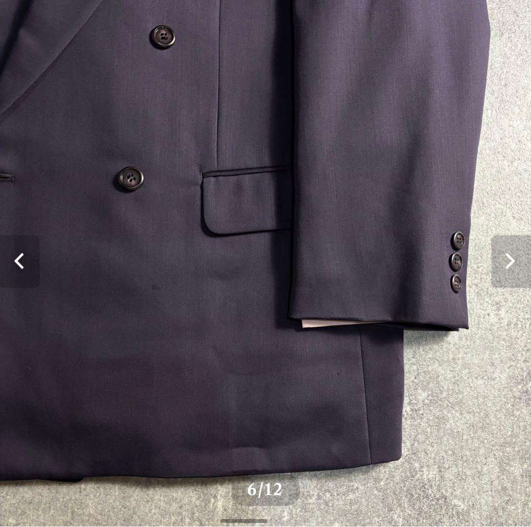 【vintage】セットアップ ダブルスーツ パープル 極上ウール ビンテージ