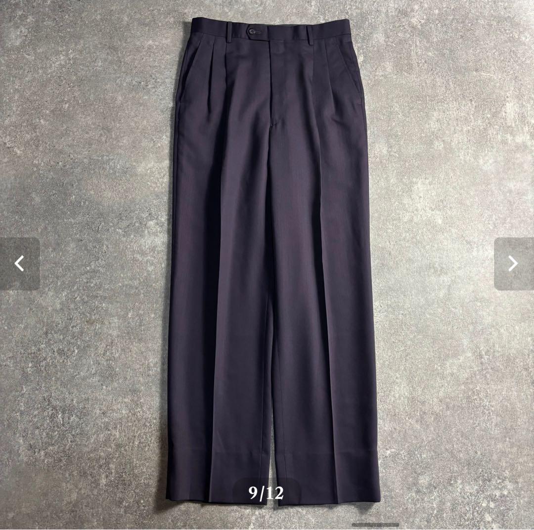 【vintage】セットアップ ダブルスーツ パープル 極上ウール ビンテージ