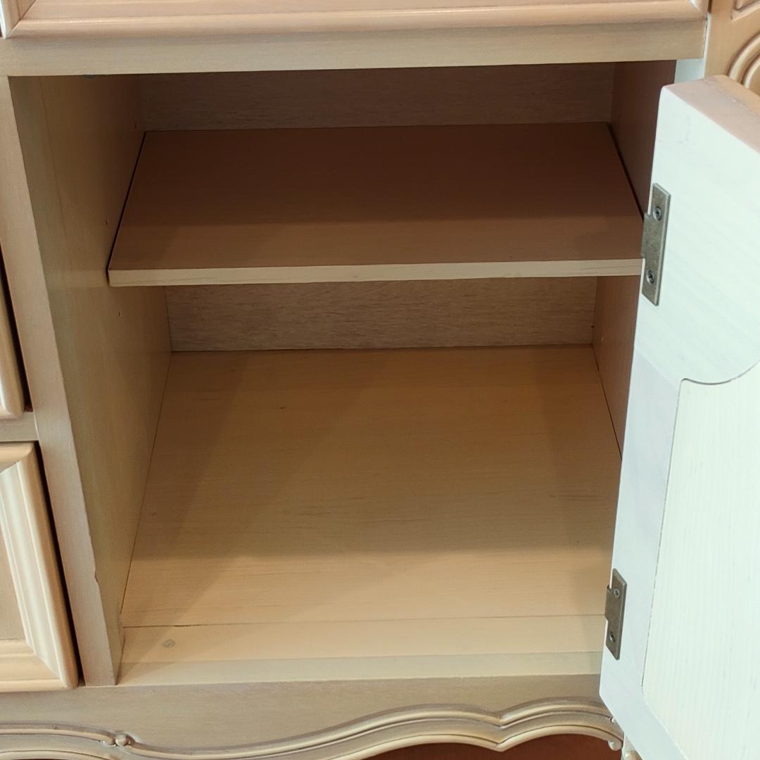 フレンチ　アンティーク　チェスト　引出し5杯　開き扉