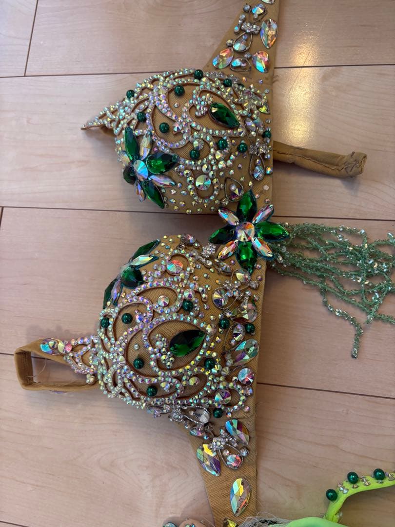 ベリーダンス セットアップ ライトグリーン