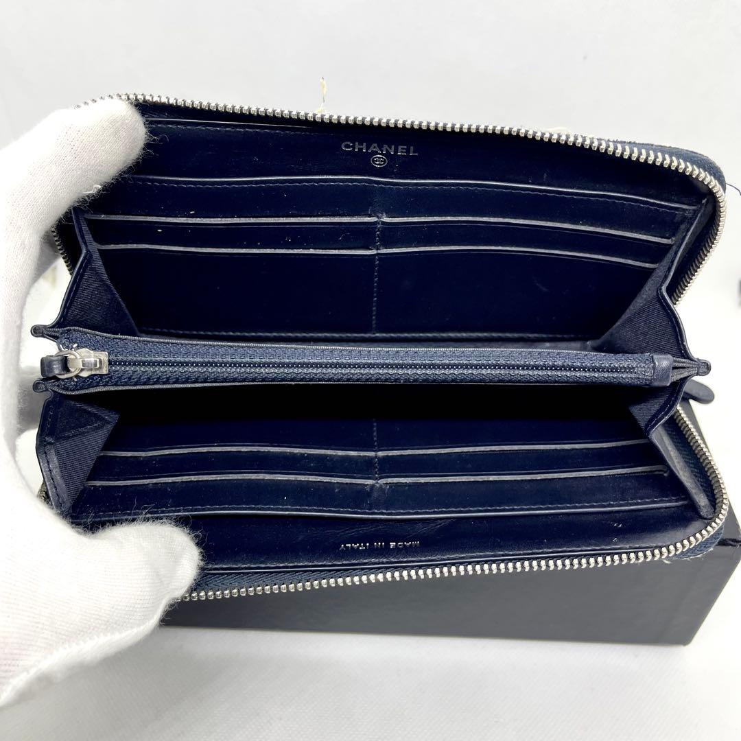 入手困難✨シャネル ドーヴィルライン デニム 長財布 ラウンドファスナー