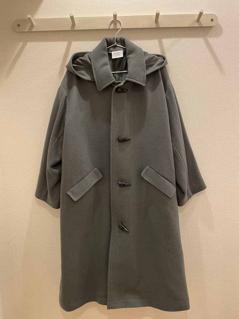 yuni スーパー100トグルボタンコート グリーン