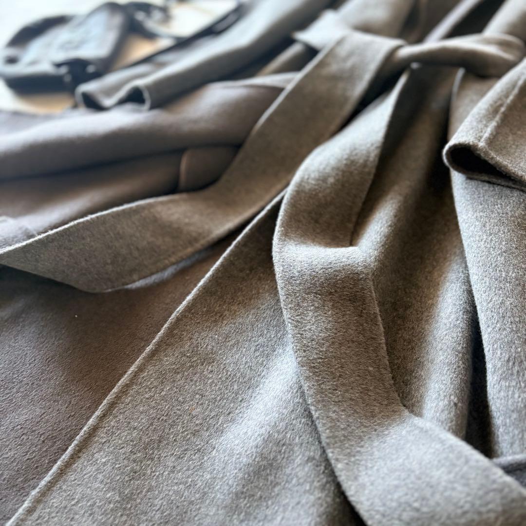 NO.7-138 JOSEPH カラーレスロングコートカシミヤダブルフェイス40