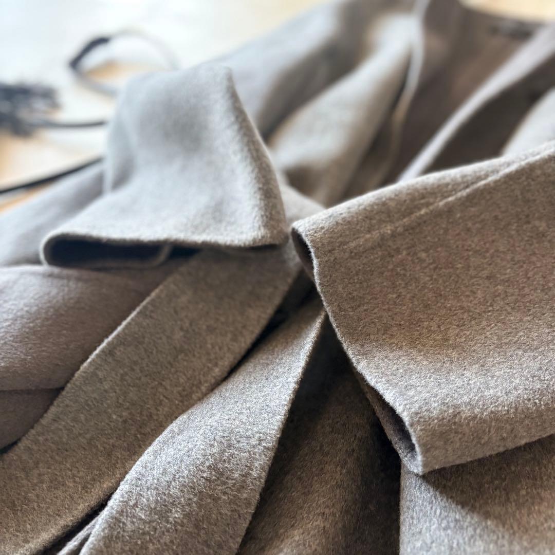 NO.7-138 JOSEPH カラーレスロングコートカシミヤダブルフェイス40