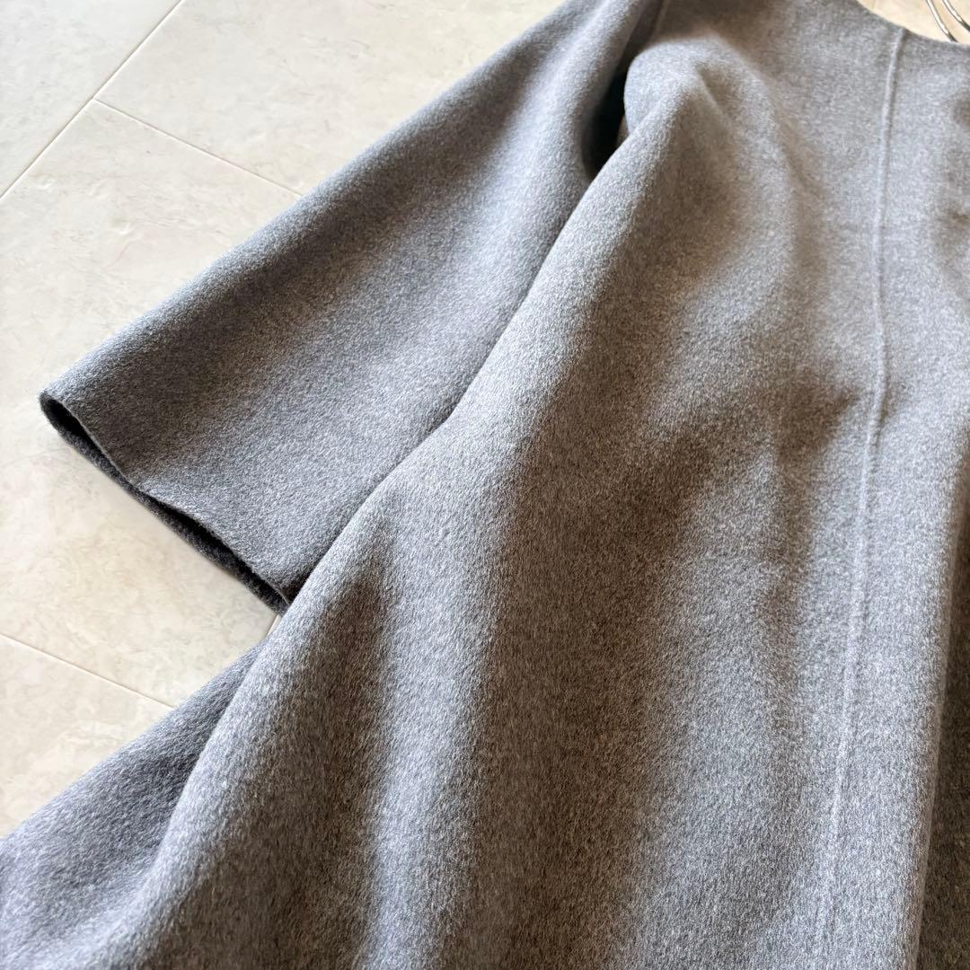 NO.7-138 JOSEPH カラーレスロングコートカシミヤダブルフェイス40