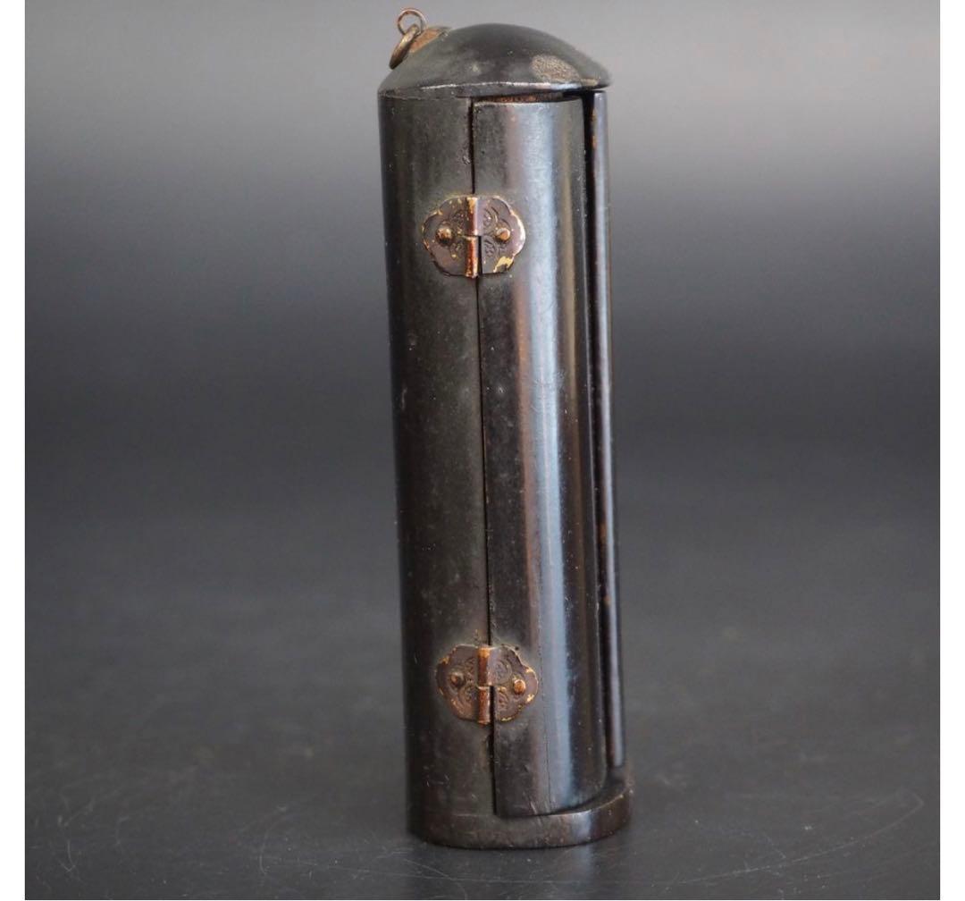 ジュン送料無料　江戸時代　大御輪寺　木彫り観音立像 厨子厨子高さ8.6ｃｍ