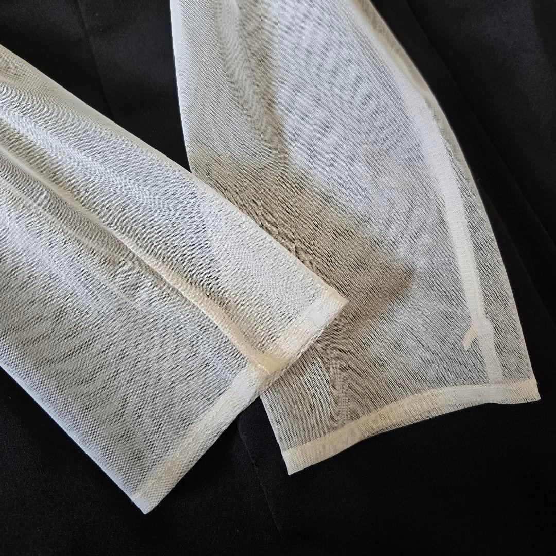 アンドレスド　タフタチュールベストセットドレス 　ブラック　オケージョンドレス