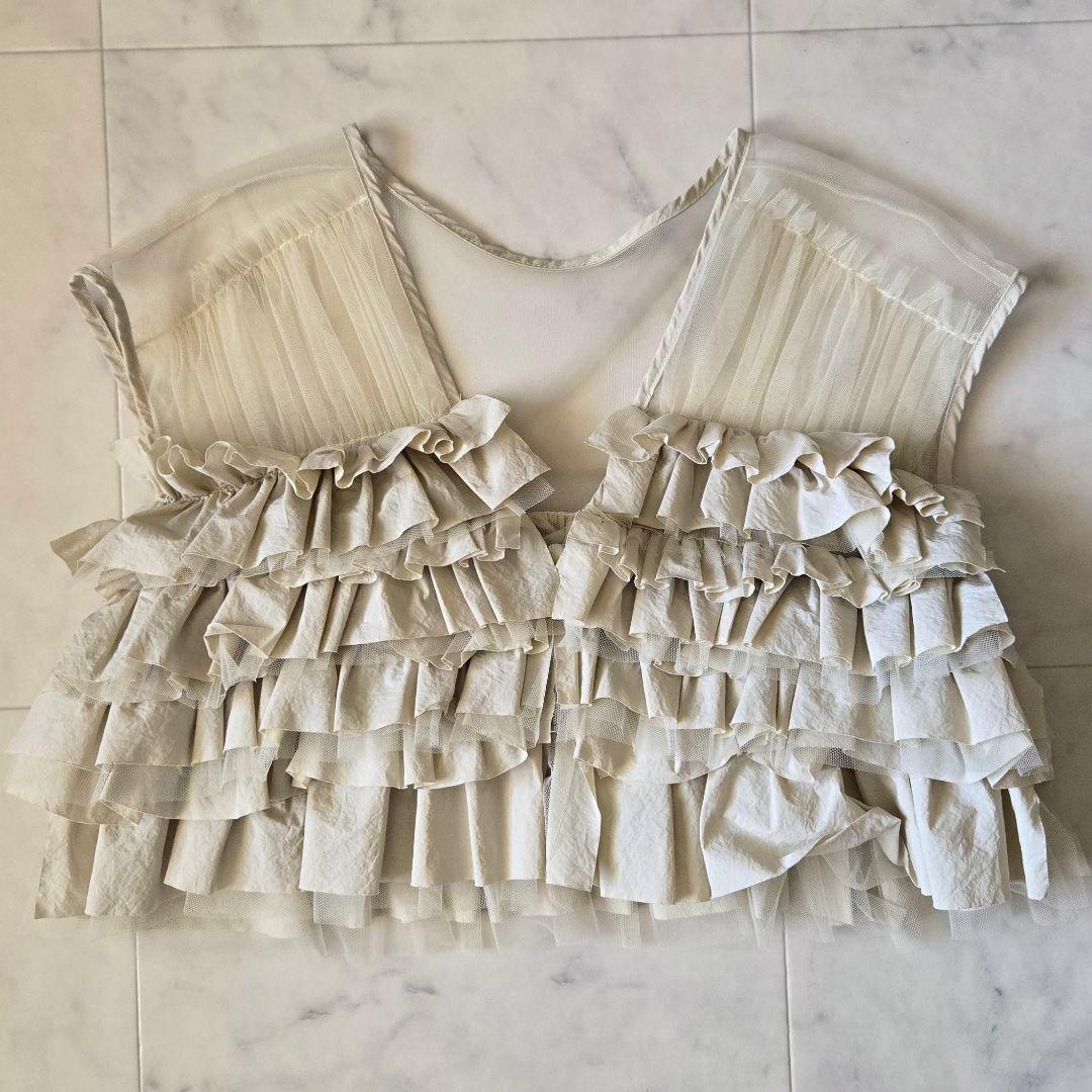 アンドレスド　タフタチュールベストセットドレス 　ブラック　オケージョンドレス