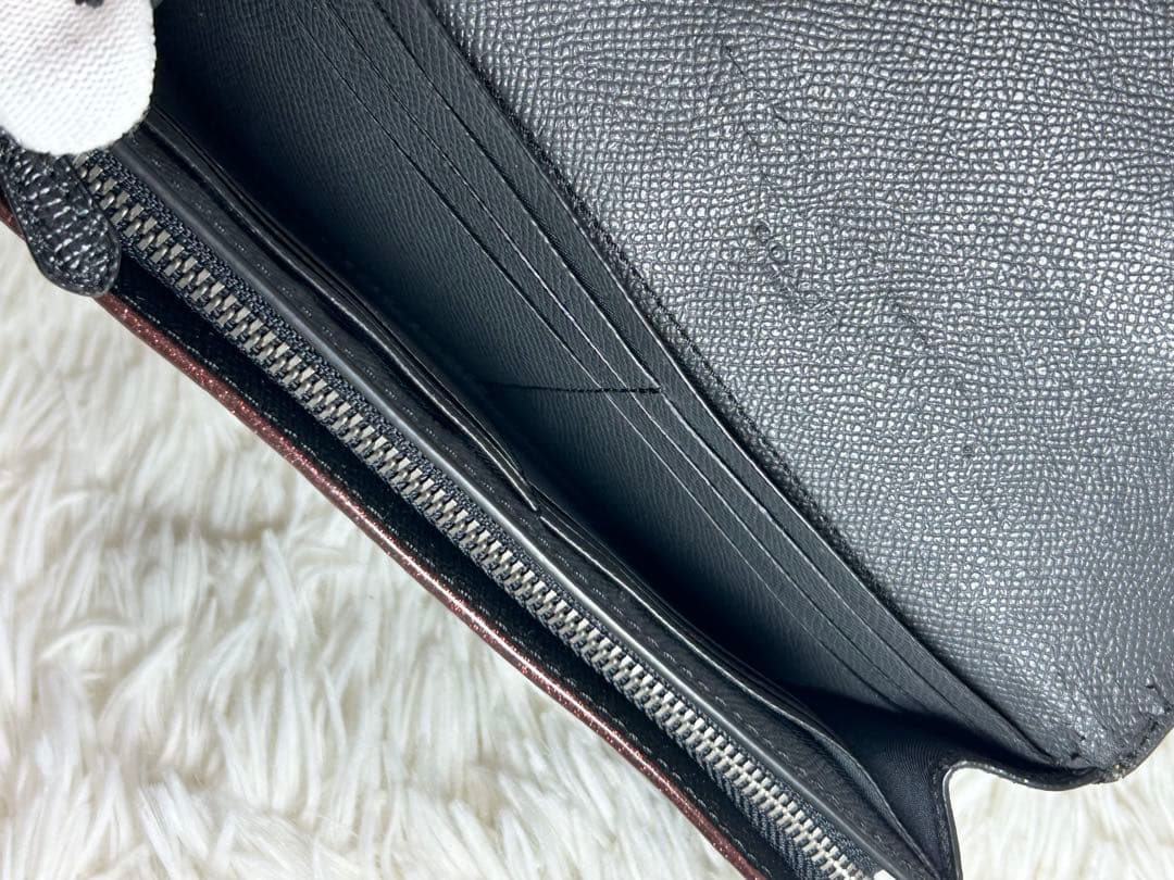 coach アニマルフェイス ファズ ベア 長財布 ブラック