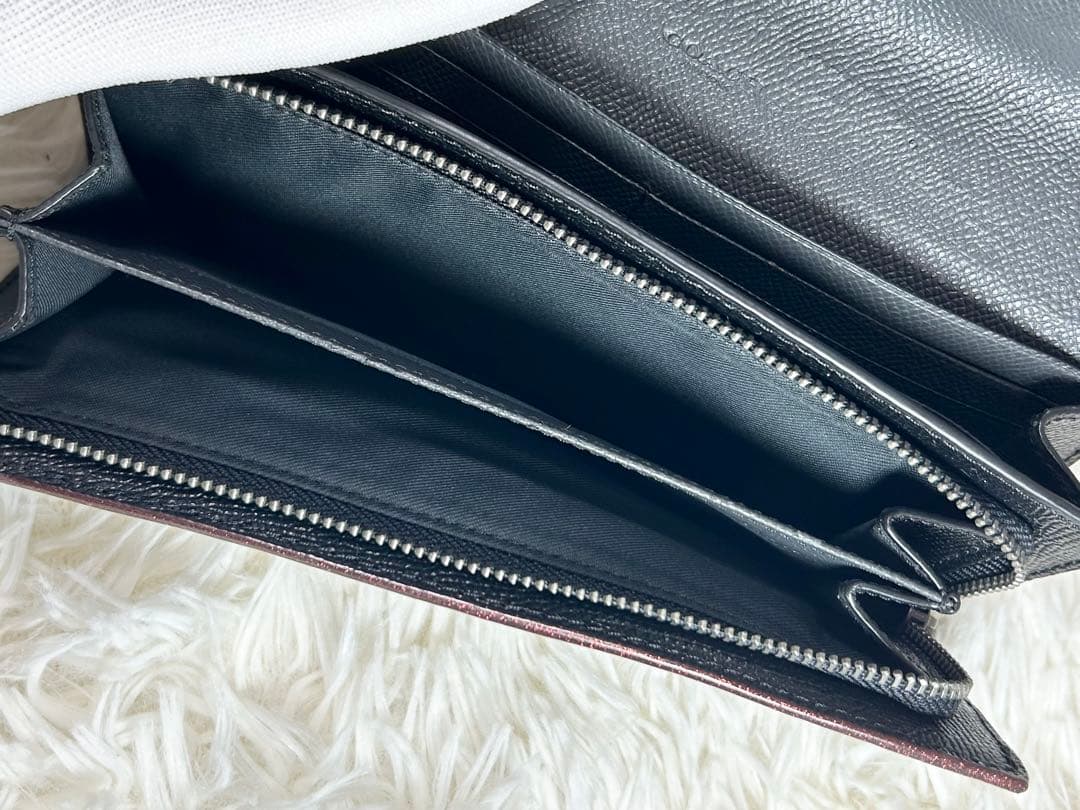 coach アニマルフェイス ファズ ベア 長財布 ブラック