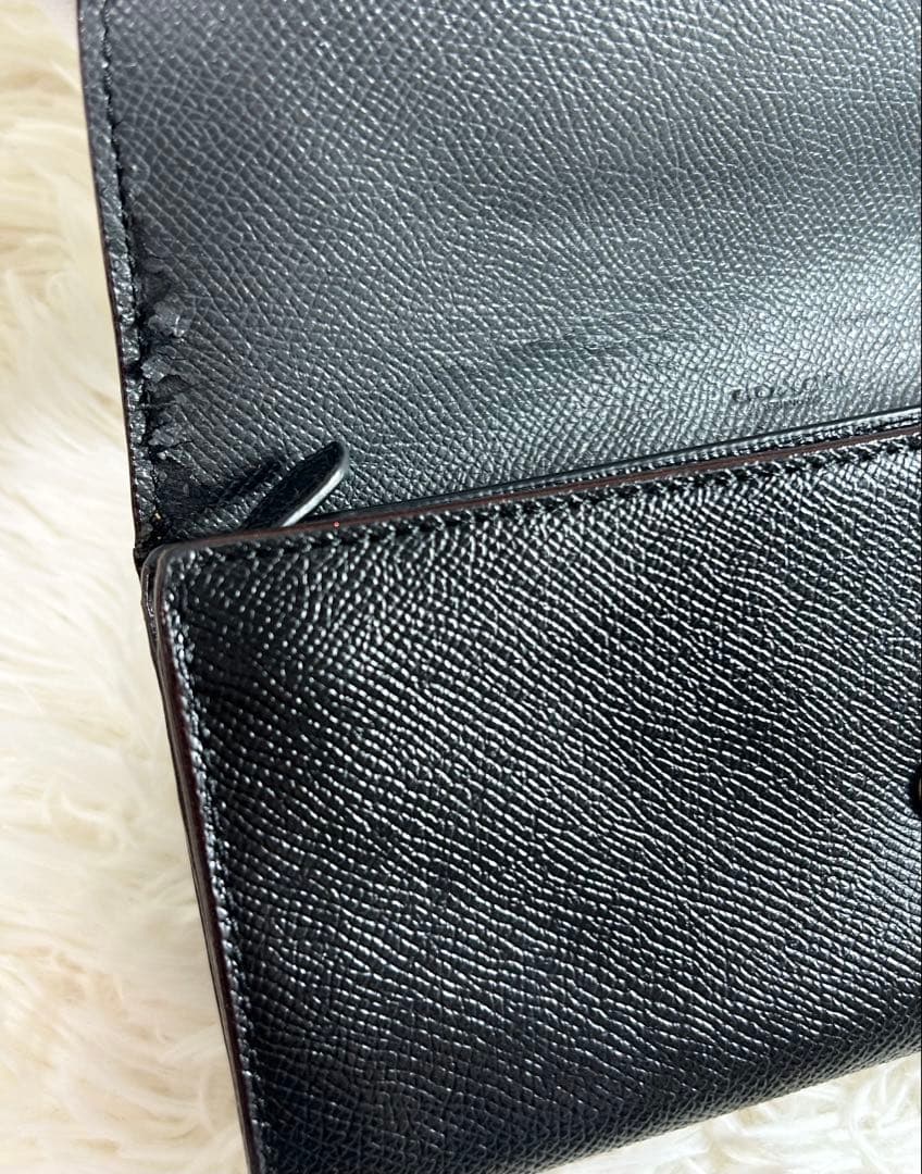 coach アニマルフェイス ファズ ベア 長財布 ブラック