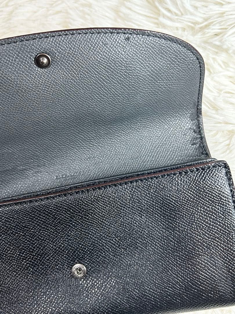 coach アニマルフェイス ファズ ベア 長財布 ブラック